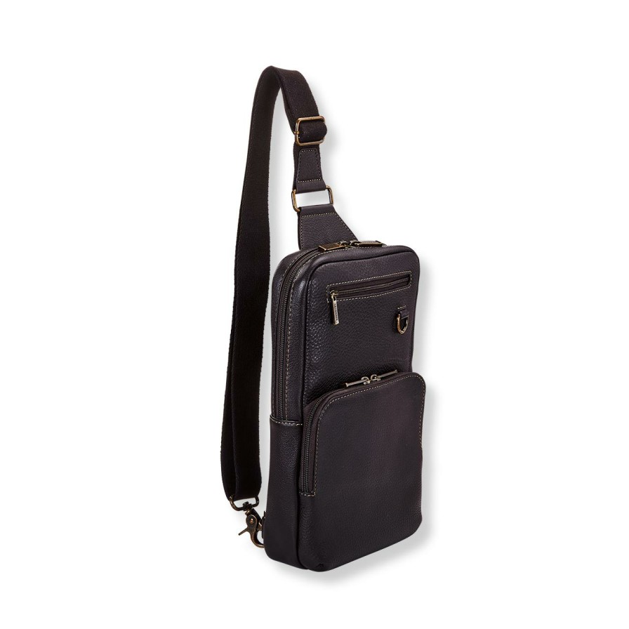 Bags & Accessories Levenger Travel Bags & Accessories | Bomber Jacket Sling Mocha