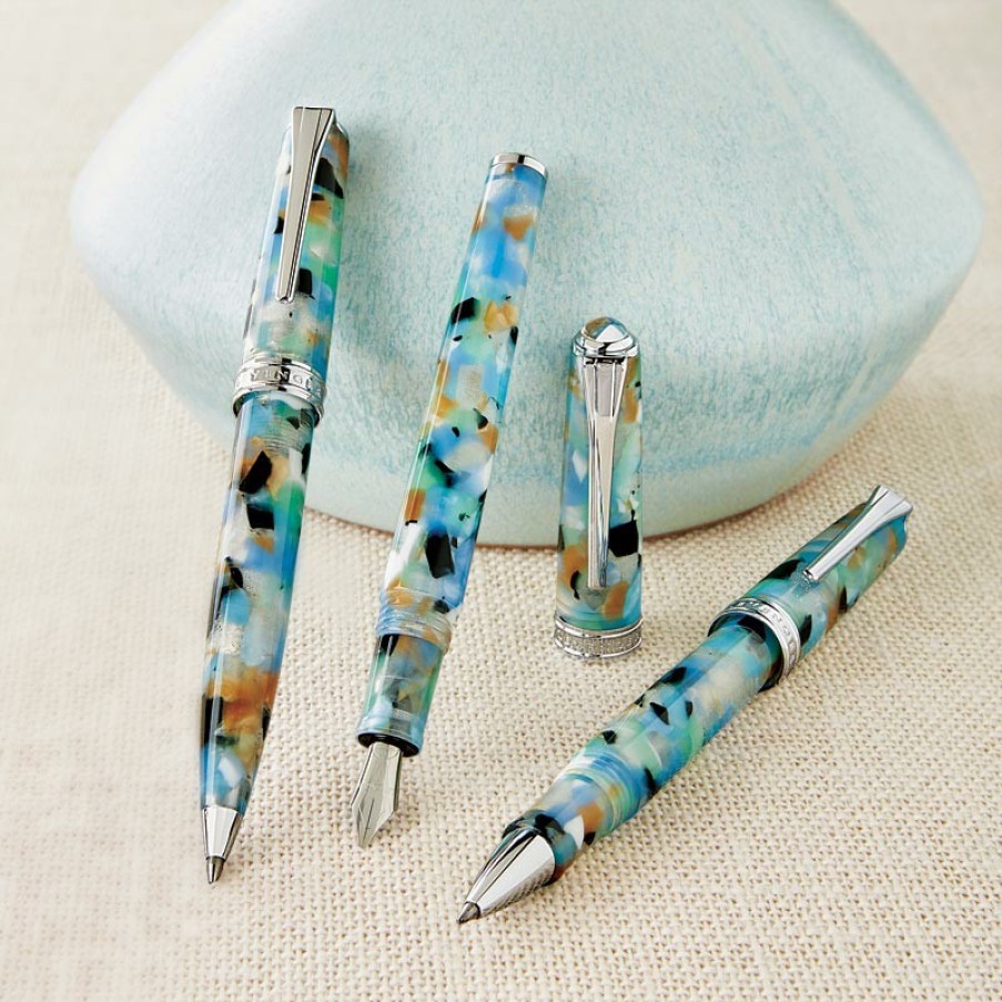 Writing Levenger Levenger Pens | True Writer Classic Sea Glass Fountain Pen