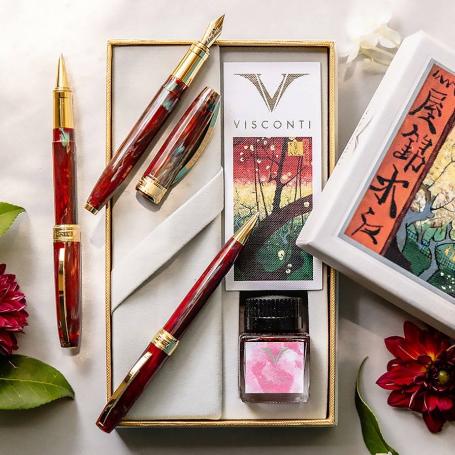 Writing Levenger Fountain Pens | Visconti Van Gogh Flowering Plum Orchard Fountain Pen