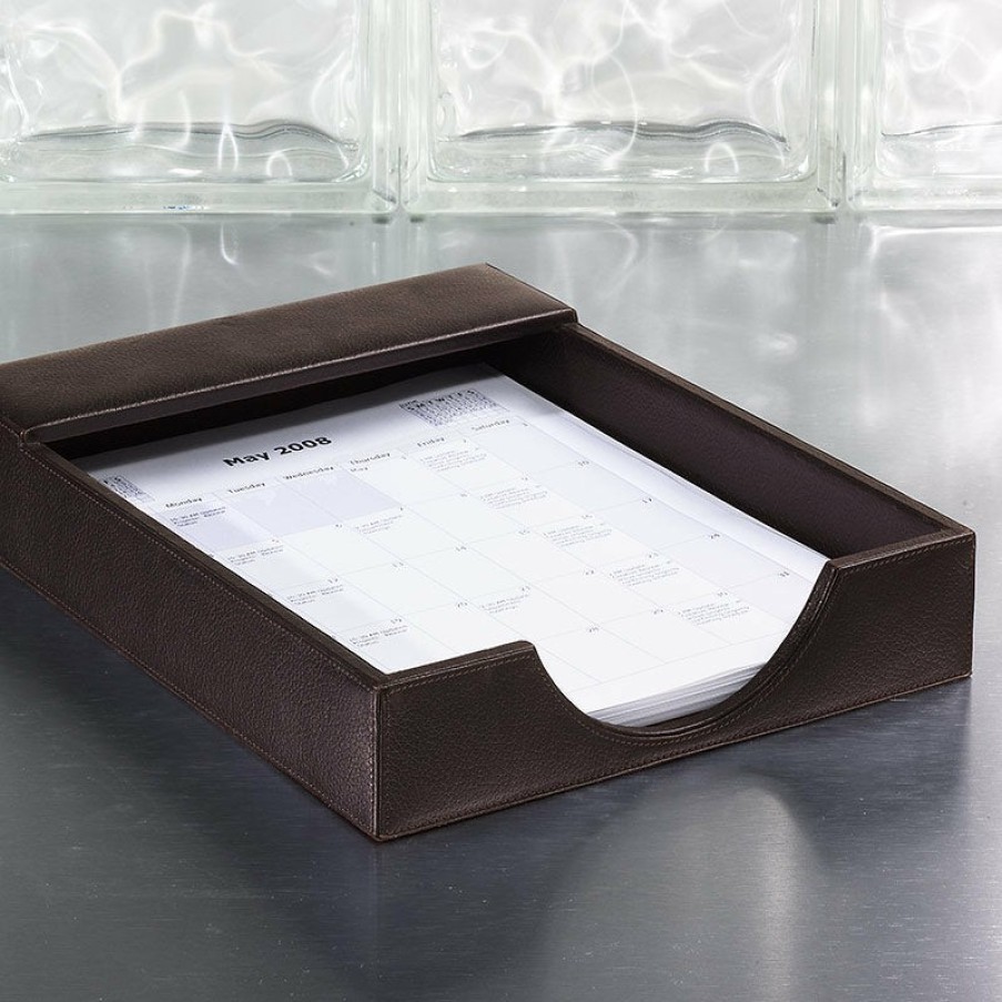 Home & Office Levenger Filing & Folders | Bomber Jacket In-Box Mocha