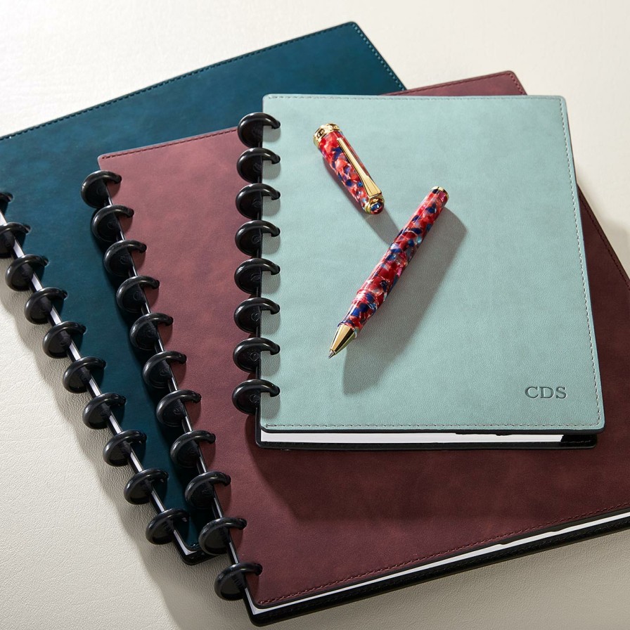 Circa Notebooks Levenger Circa Junior Notebooks | Circa Napa Sliver Foldover Notebook Baltic