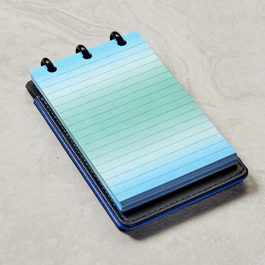 Circa Notebooks Levenger Sea & Sky | Circa Jotlet Blue Ombre Gradient Ruled Card Refill (Set Of 100)