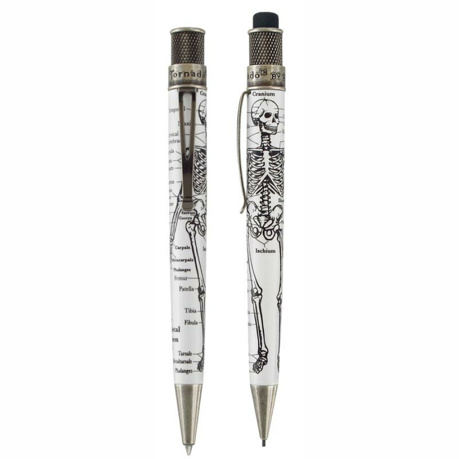 Writing Levenger Retro 51 | Retro 51 Tornado Vintage Metalsmith Dr. Gray Rollerball & Pencil Set