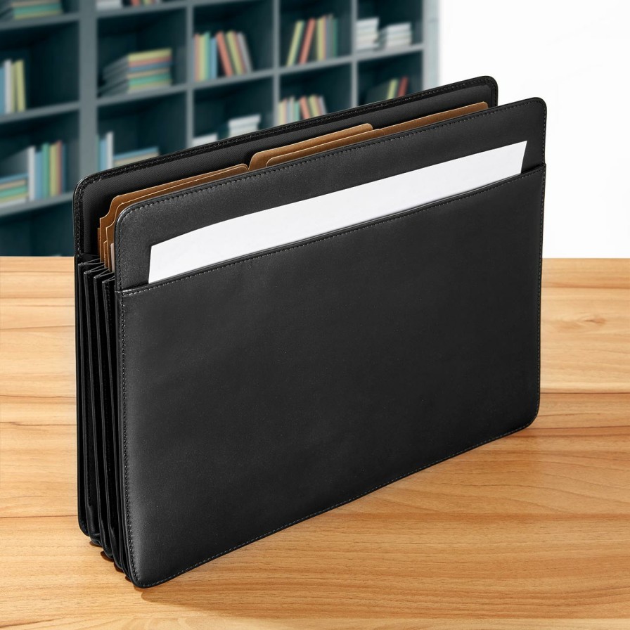 Notebooks & Stationery Levenger Folders | Leather-Rope, Letter Black