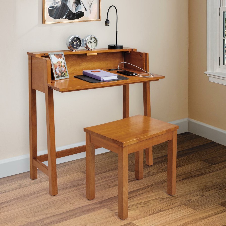 Home & Office Levenger Desks & Lap Desks | No-Room Convertible Desk And Stool