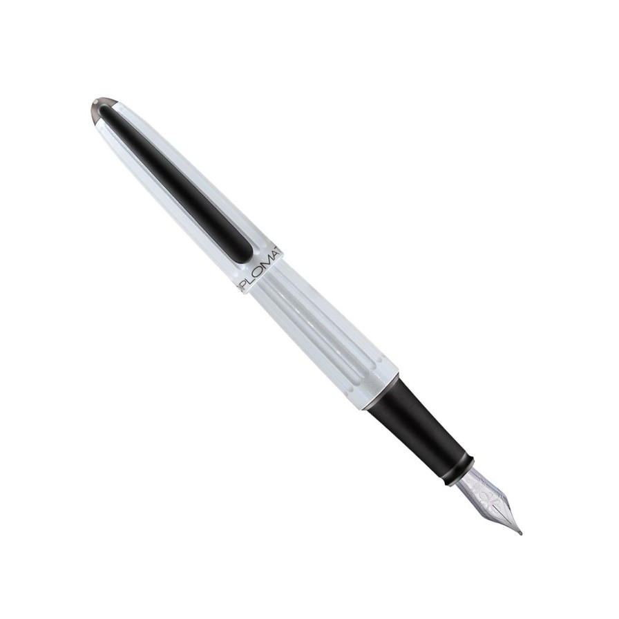 Writing Levenger Fountain Pens | Diplomat Aero Lacquered Fountain Pen White