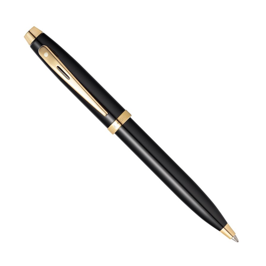 Writing Levenger Rollerball Pens | Sheaffer 100 Glossy Black With Gold Trim Pen