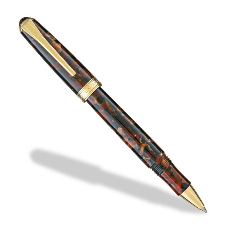 Writing Levenger Rollerball Pens | True Writer Classic Golden Dark Tortoise Pen