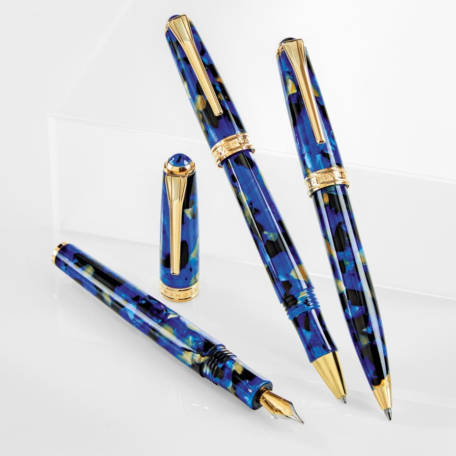 Writing Levenger Levenger Pens | True Writer Classic Sapphire Mosaic Fountain Pen