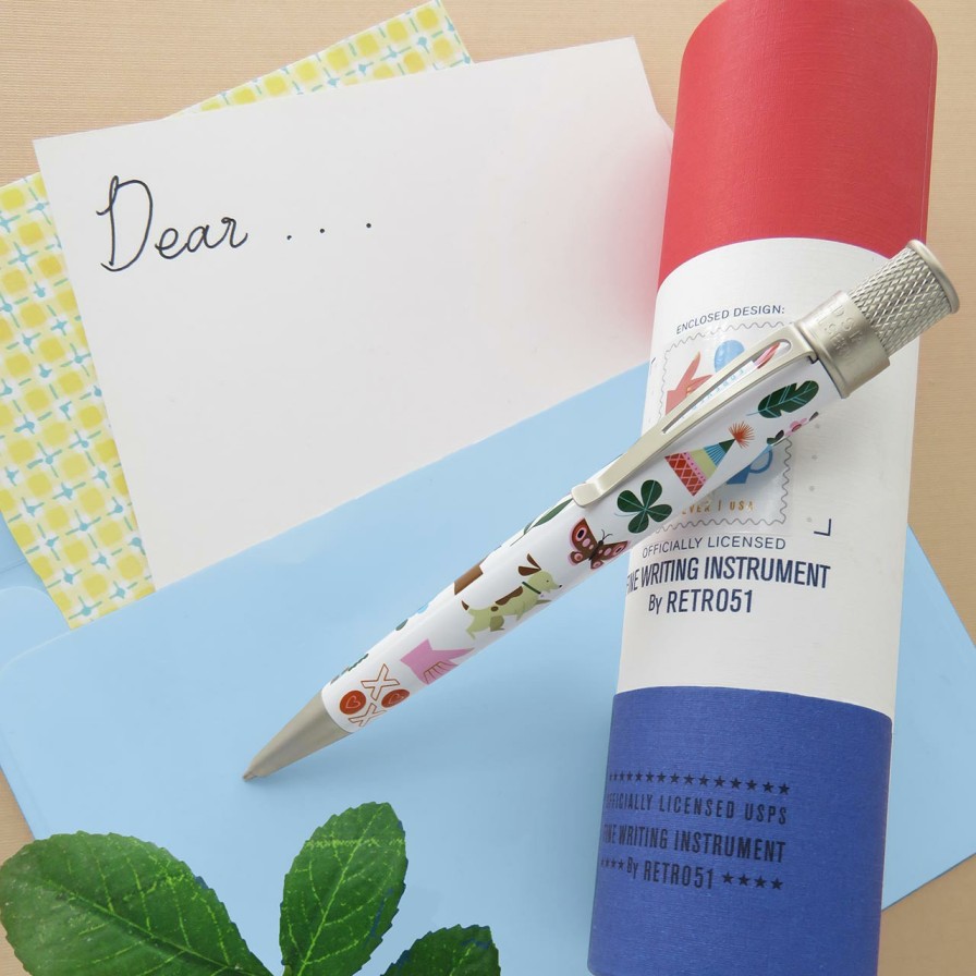 Writing Levenger Retro 51 | Retro 51 Usps Thinking Of You Stamp Rollerball Pen