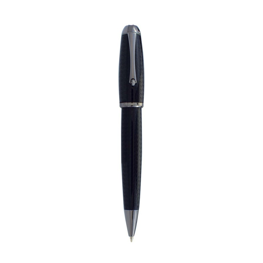 Writing Levenger Rollerball Pens | Monteverde Super Mega Carbon Fiber Pen Gunmetal