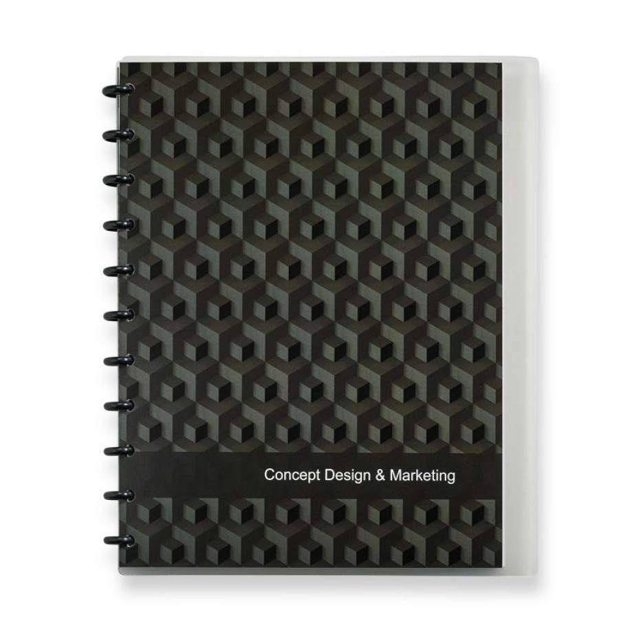 Circa Notebooks Levenger Circa Compact Notebooks | Circa Weekly Horizontal Format Agenda-3D Geometric