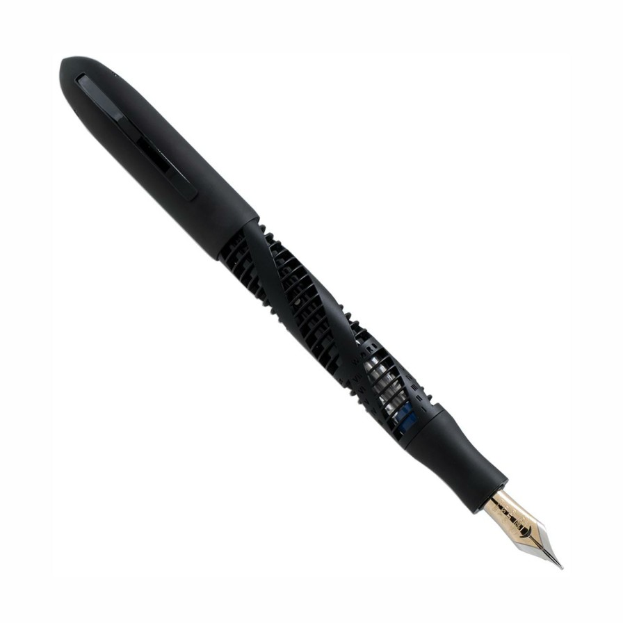 Writing Levenger Conklin | Conklin Nozac Futura 125 Anniversary Fountain Pen Black