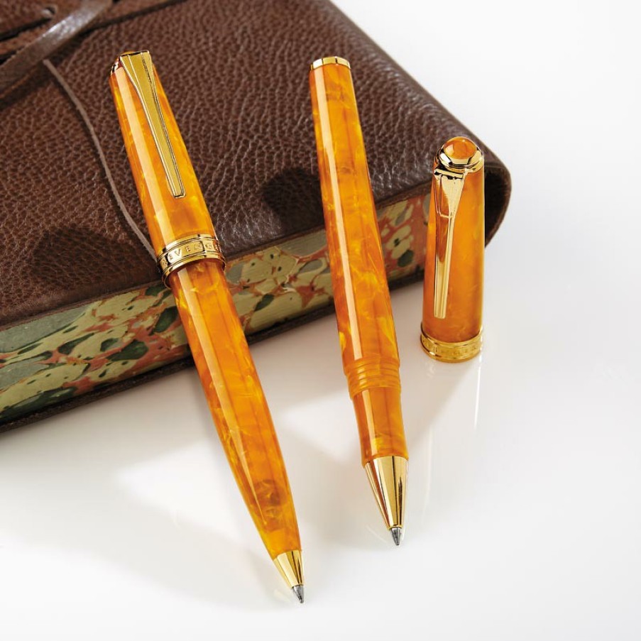 Writing Levenger Levenger Pens | True Writer Classic Valencia Pen Orange