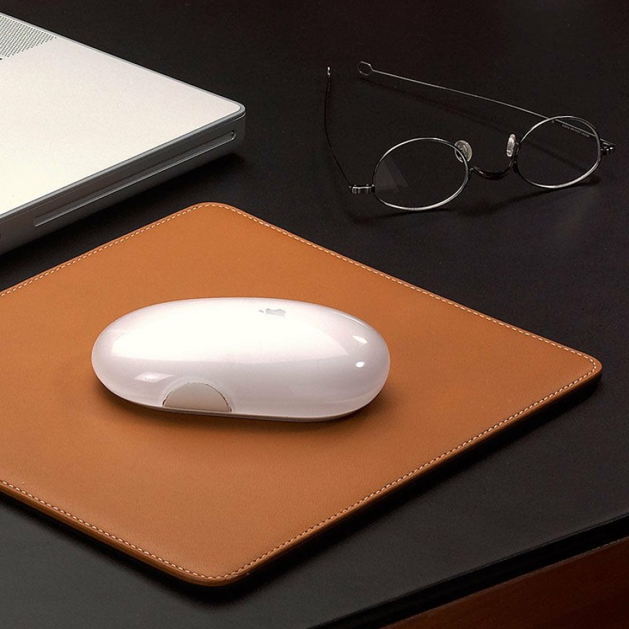 Home & Office Levenger Morgan | Morgan Leather Mouse Pad Tan