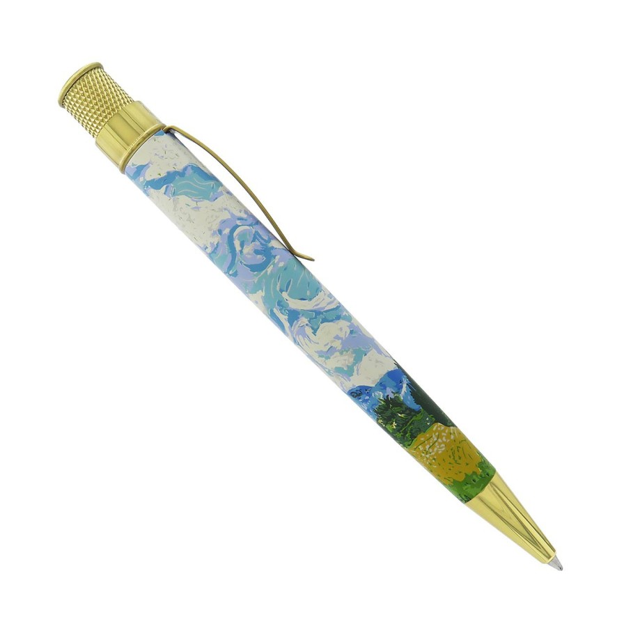 Writing Levenger Rollerball Pens | Retro 51 Van Gogh Wheat Field With Cypresses Rollerball Pen