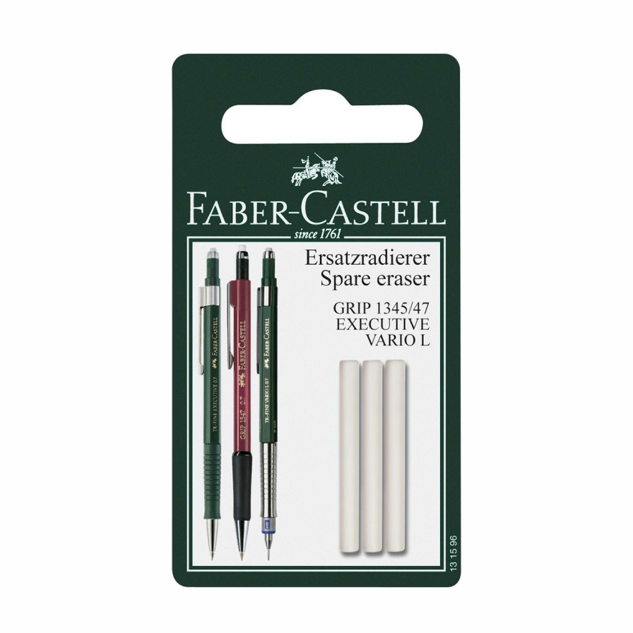 Writing Levenger + 22 More | Faber-Castell Tk Vario Eraser Replacement (Set Of 3)