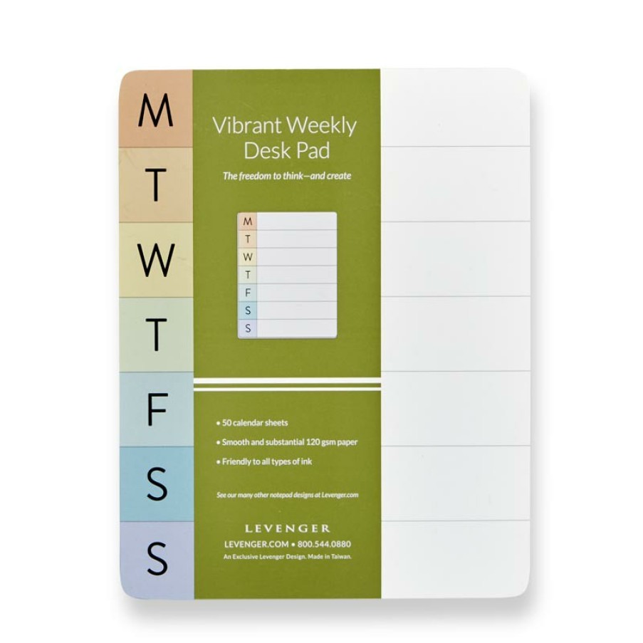 Notebooks & Stationery Levenger Freeleaf & Notepads | Vibrant Weekly Desk Pad