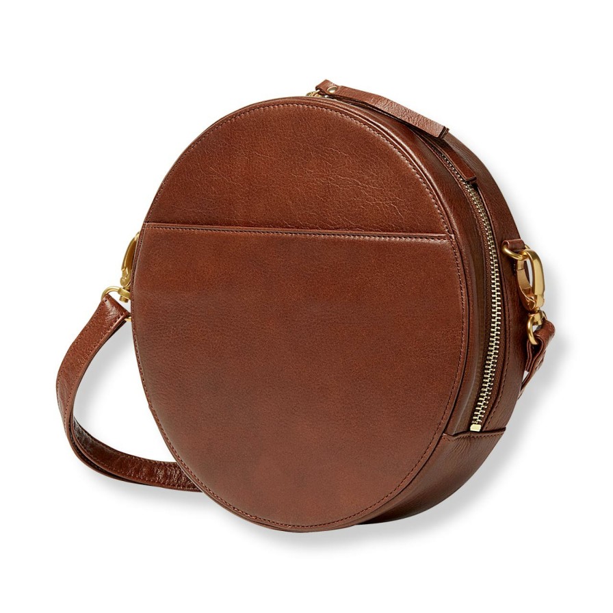 Bags & Accessories Levenger Crossbodies | Circalette Crossbody Brandy