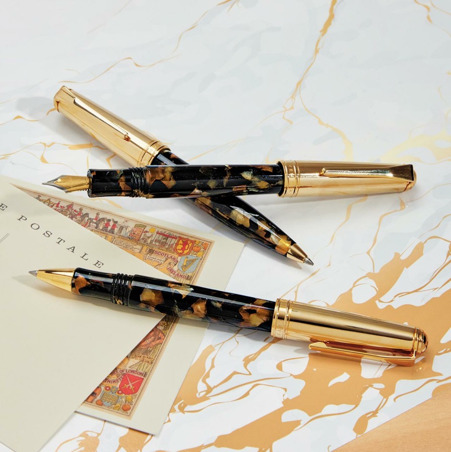 Writing Levenger True Writers | True Writer Classic Tortoise D'Oro Fountain Pen