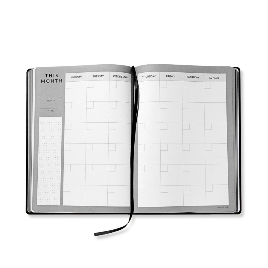 Notebooks & Stationery Levenger Planners & Agendas | Luxe Executive Agenda Black