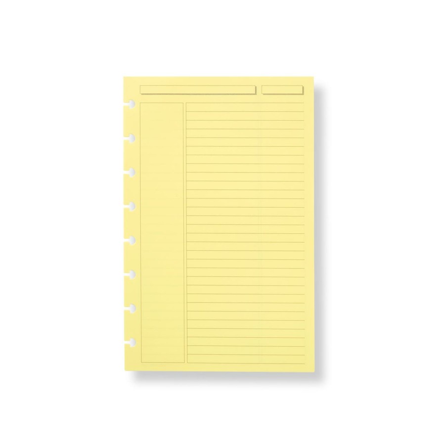 Circa Notebooks Levenger Circa Junior Refills | Circa Yellow Annotation Ruled Refill (300 Sheets)