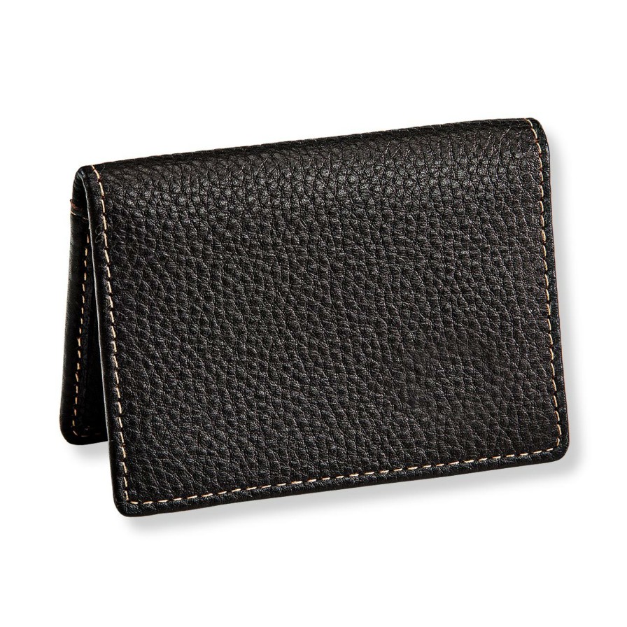 Bags & Accessories Levenger Wallets & Card Cases | Bomber Jacket Essential Card Wallet Mocha