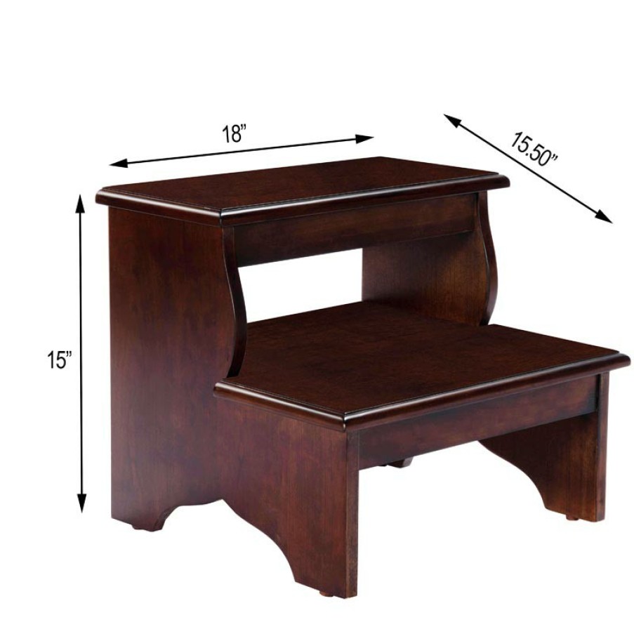 Home & Office Levenger Seating | Library Step Stool Antique Cherry