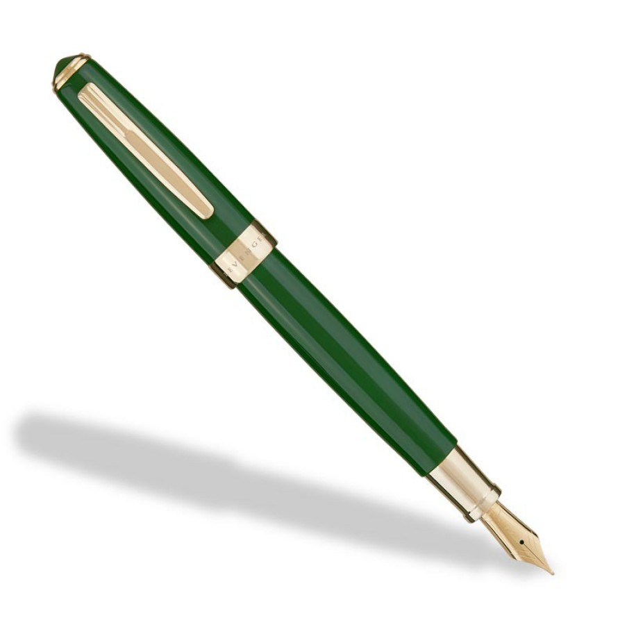 Writing Levenger Levenger Pens | True Writer Select Fountain Pen Green/Gold