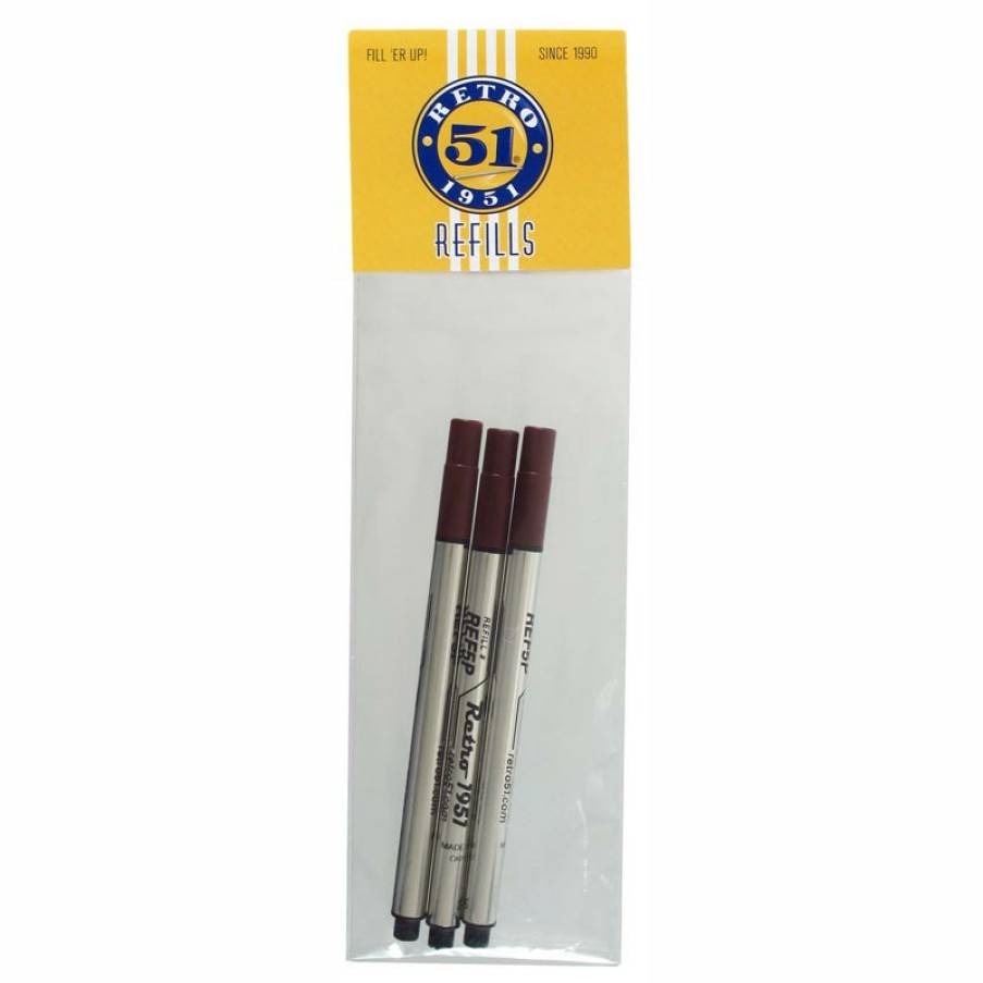 Writing Levenger Retro 51 | Retro 51 Tornado Capless Rollerball Refill (Set Of 3)