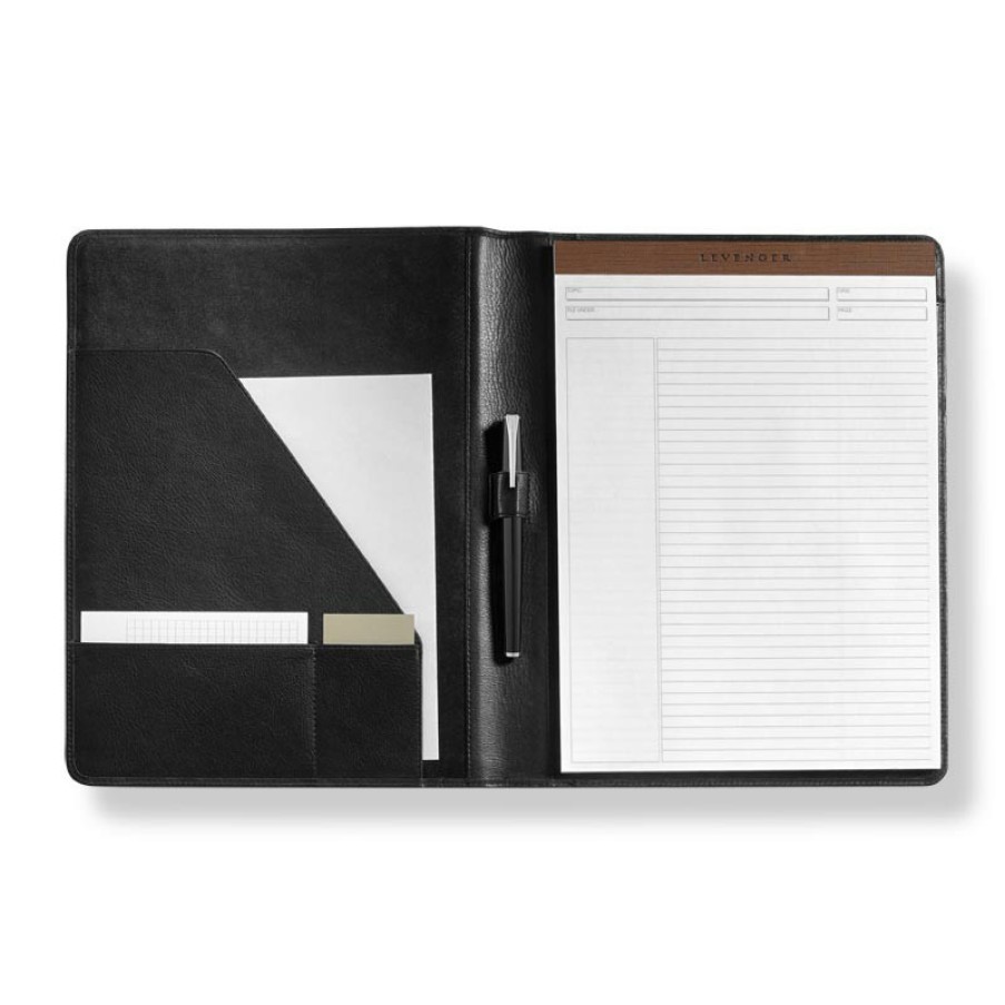 Notebooks & Stationery Levenger Padfolios | The Executive Ensemble Black