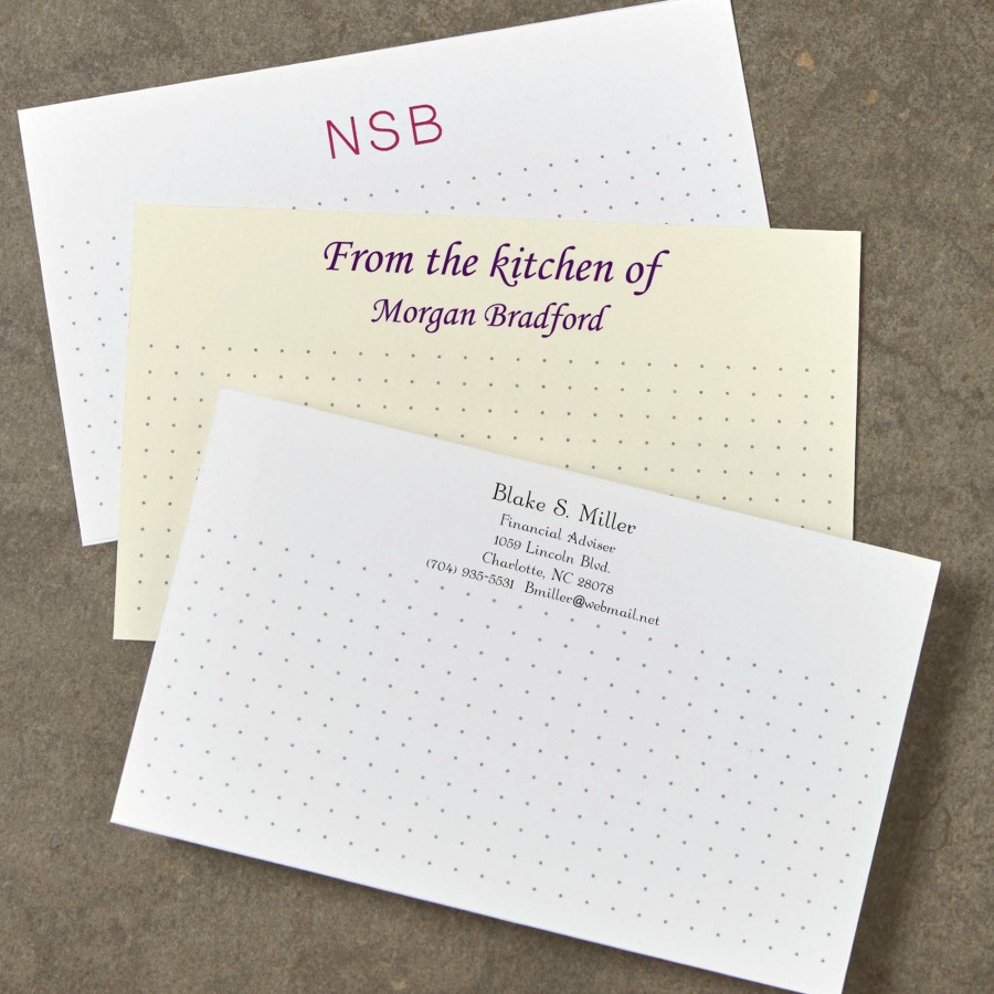 Notebooks & Stationery Levenger Premium Index Cards | 250 Personalized 3 X 5 Cards, Horizontal Dot Grid