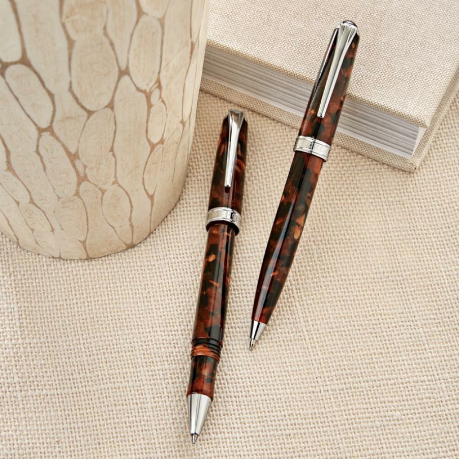 Writing Levenger Levenger Pens | True Writer Classic Dark Tortoise Pen