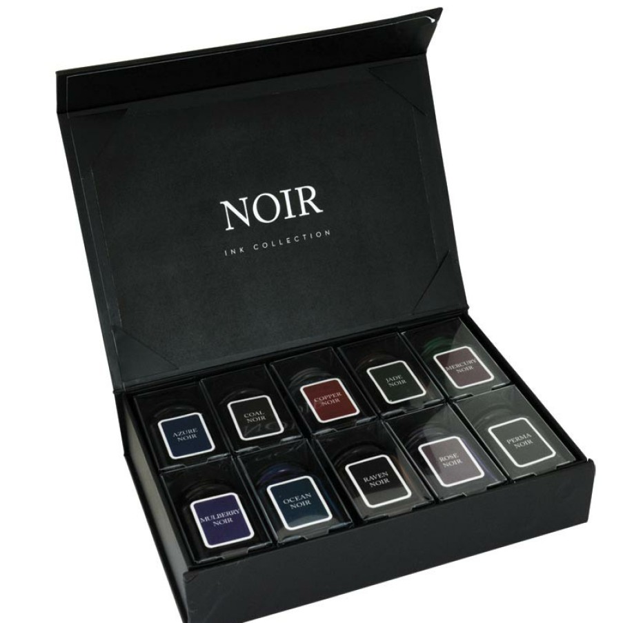 Writing Levenger Bottled Ink | Monteverde Noir Ink Gift Set (Set Of 10)