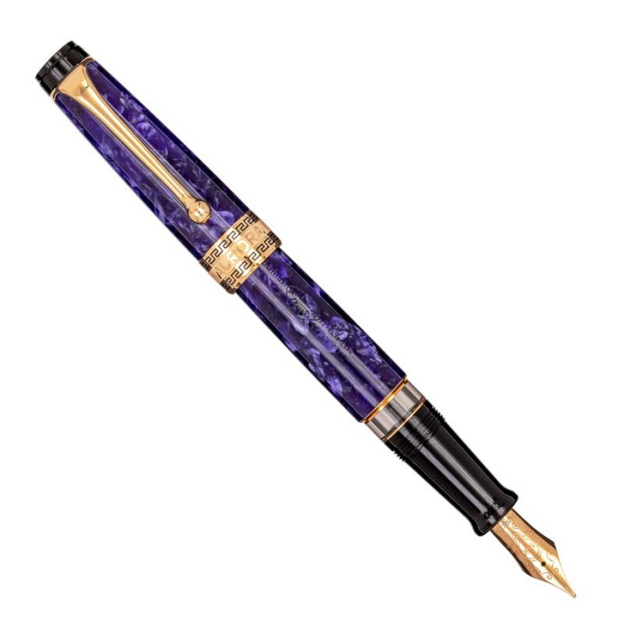 Writing Levenger Fountain Pens | Aurora Optima Viola Fountain Pen