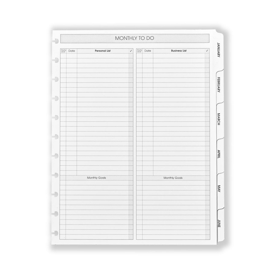 Circa Notebooks Levenger Circa Smartplanners® | Circa Monthly Tabs & Pullout Calendar, Letter