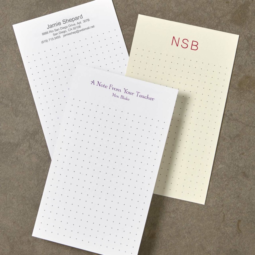 Notebooks & Stationery Levenger Premium Index Cards | 500 Personalized 3 X 5 Cards, Vertical Dot Grid