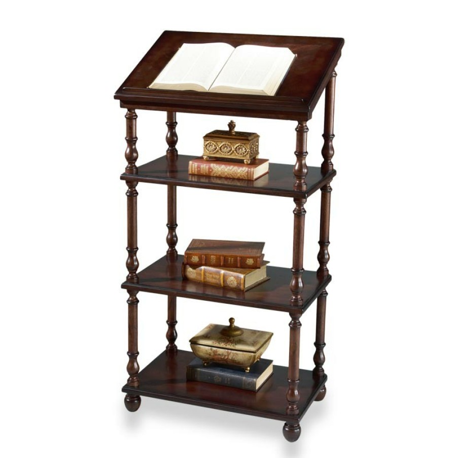 Reading Levenger Reader Furnishings | Library Stand Antique Cherry