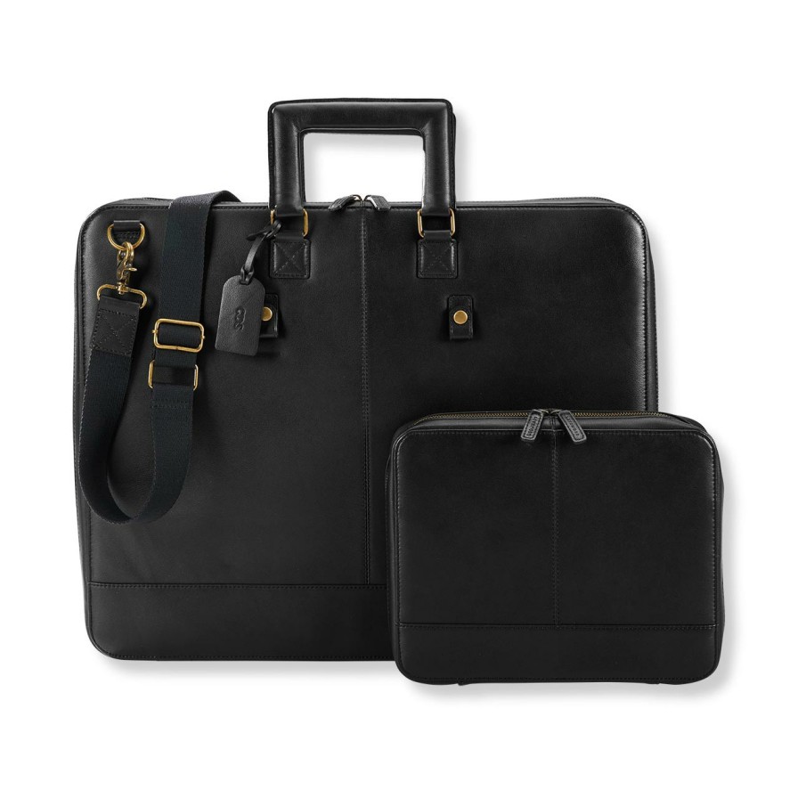 Bags & Accessories Levenger Briefcases | Virtuoso Leather Artist Portfolio Black