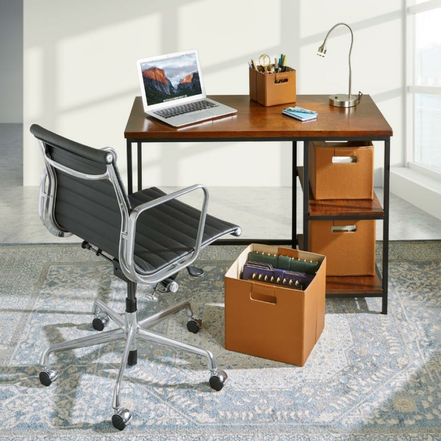 Home & Office Levenger Workspace Organizers | Levtex Pebbled Large Foldable File Storage Box