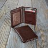 Bags & Accessories Levenger Wallets & Card Cases | Front Pocket Privacy Card Wallet Espresso