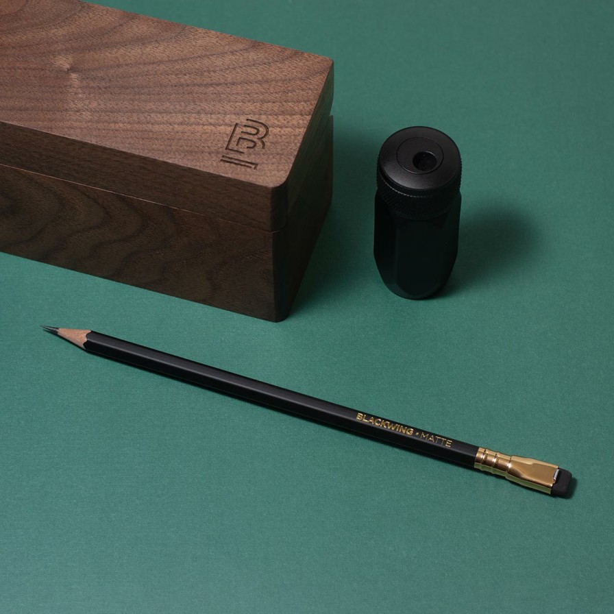 Writing Levenger | Blackwing Walnut Pencil Box Gift Set