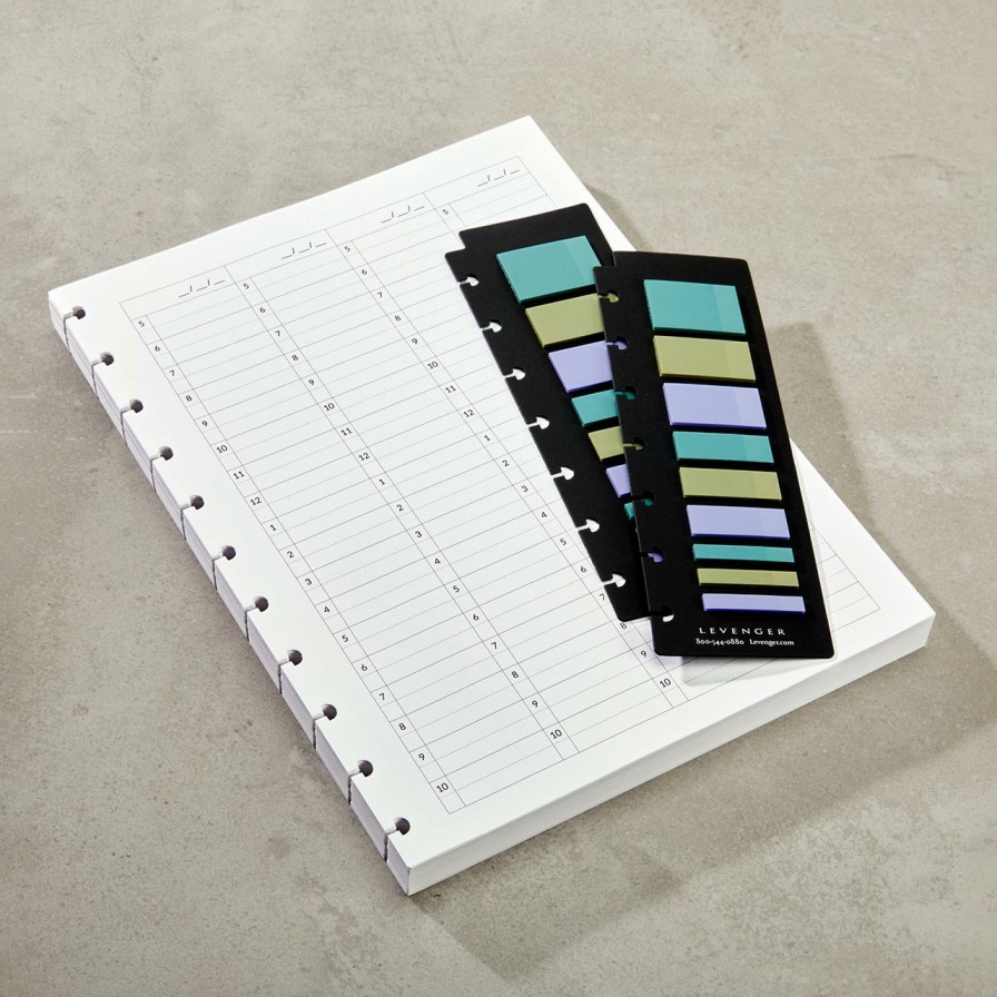 Circa Notebooks Levenger Circa Letter Refills | Circa Time Tracker Set