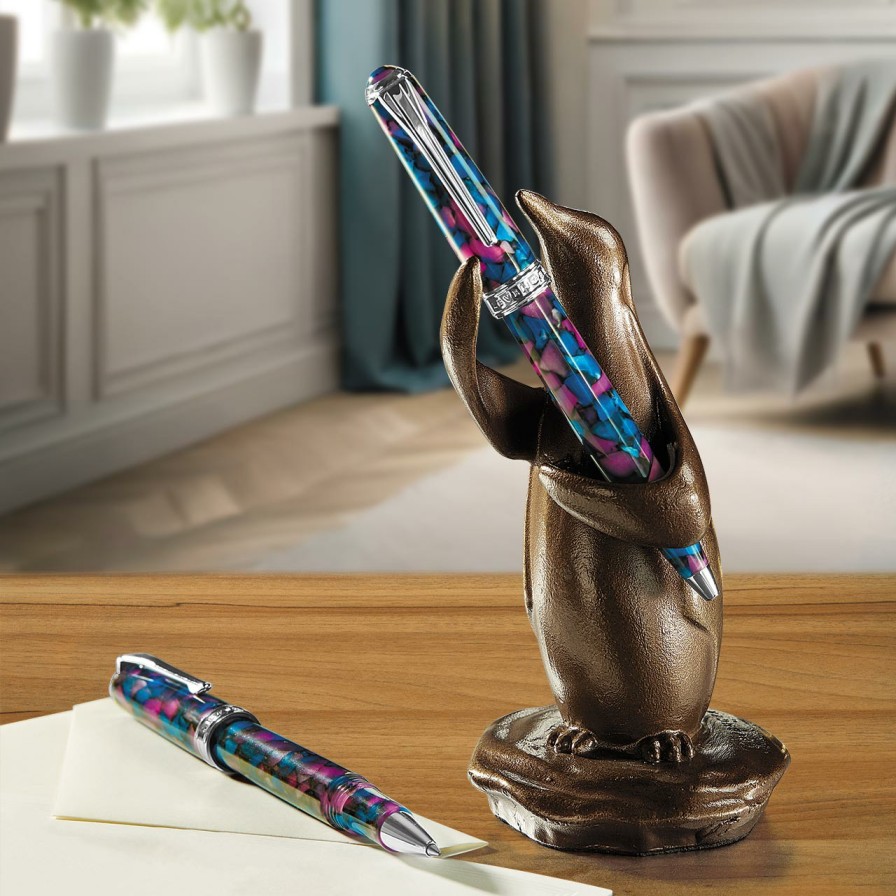 Home & Office Levenger Decor | Penguin Pen Stand