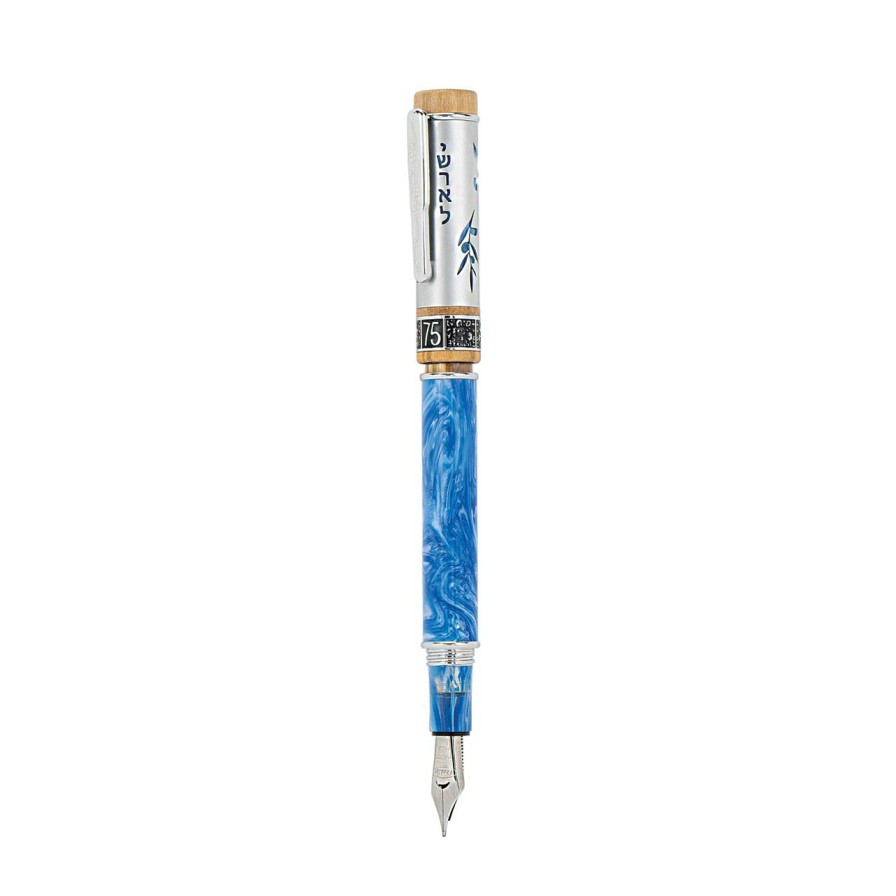 Writing Levenger Conklin | Conklin Israel 75Th Anniversary Diamond Jubilee Fountain Pen