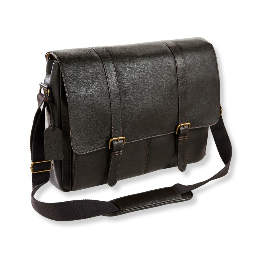 Bags & Accessories Levenger Crossbodies | Bomber Jacket Messenger Valise Mocha