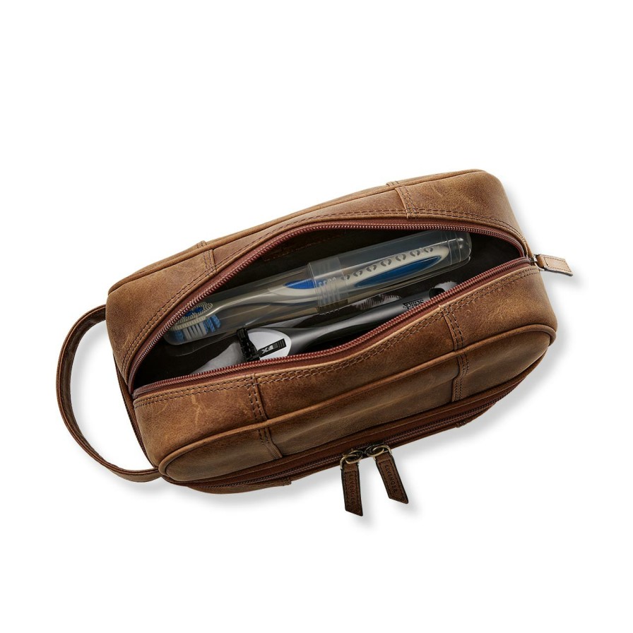 Bags & Accessories Levenger Travel Bags & Accessories | Expedition Dopp Kit Tobacco