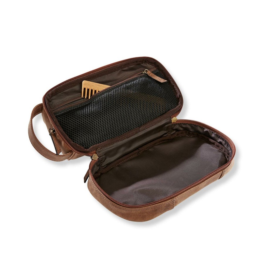 Bags & Accessories Levenger Travel Bags & Accessories | Expedition Dopp Kit Tobacco