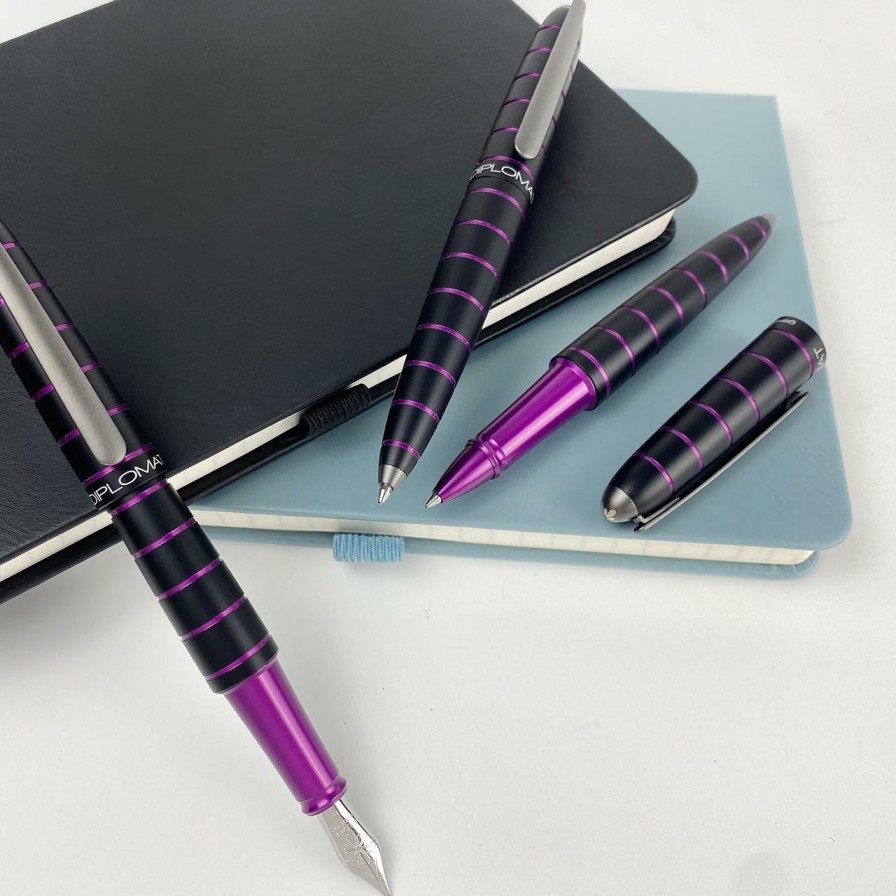 Writing Levenger Rollerball Pens | Diplomat Elox Ring Pen