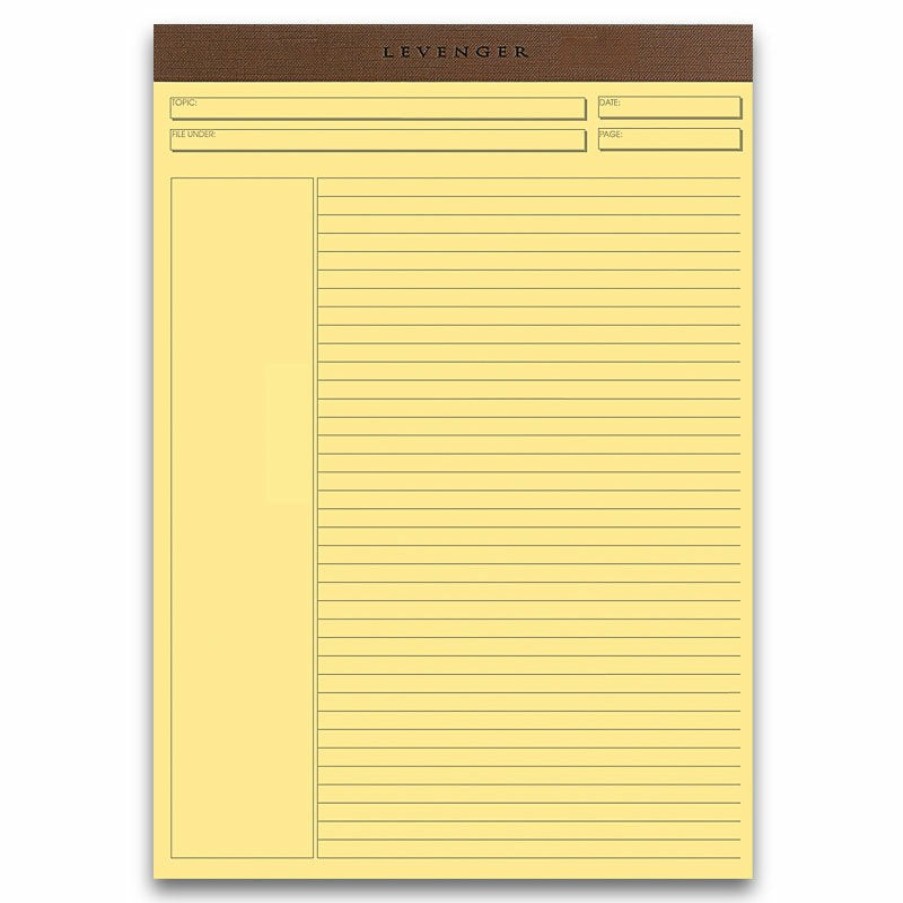 Notebooks & Stationery Levenger Freeleaf & Notepads | Freeleaf Yellow Annotation Ruled Pads (Set Of 5)